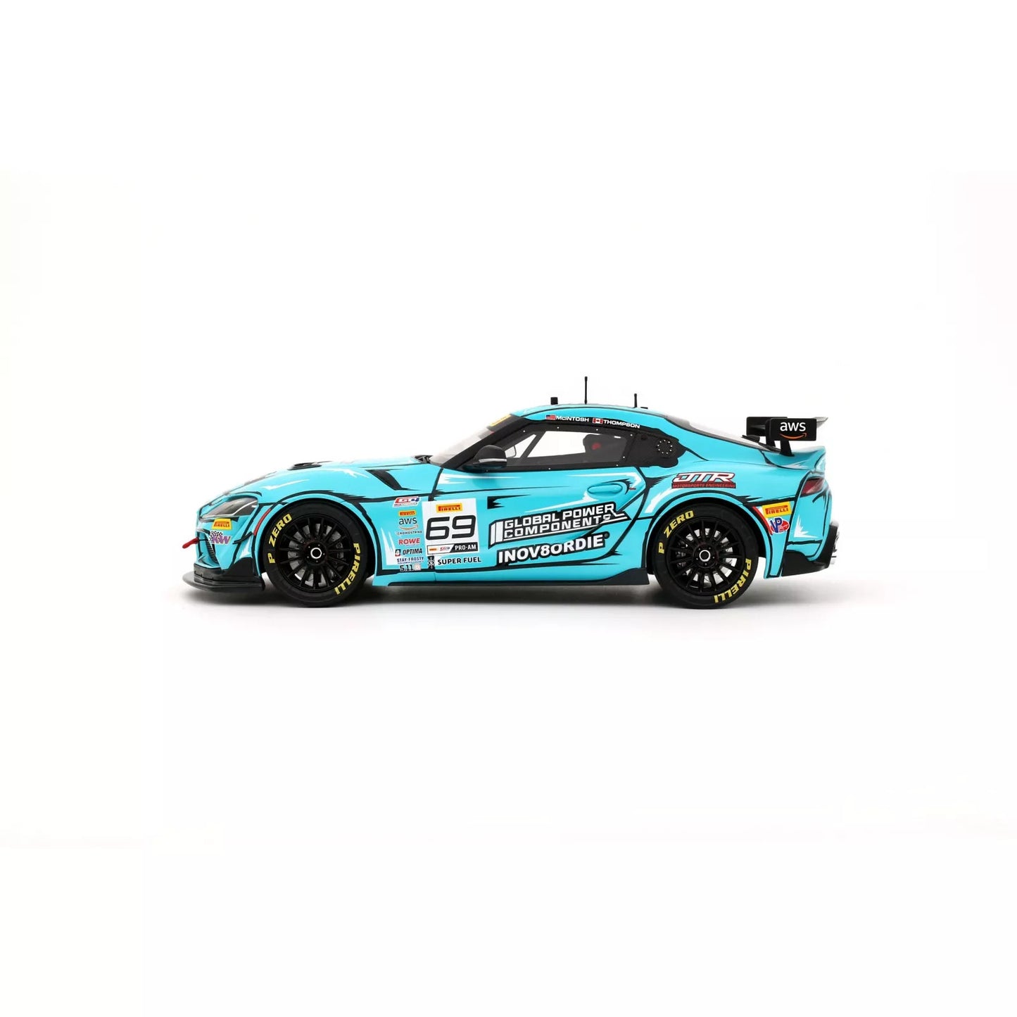 TOYOTA GR SUPRA GT4 EVO 2 A. MCINTOSH / P. THOMPSON BLUE 2025