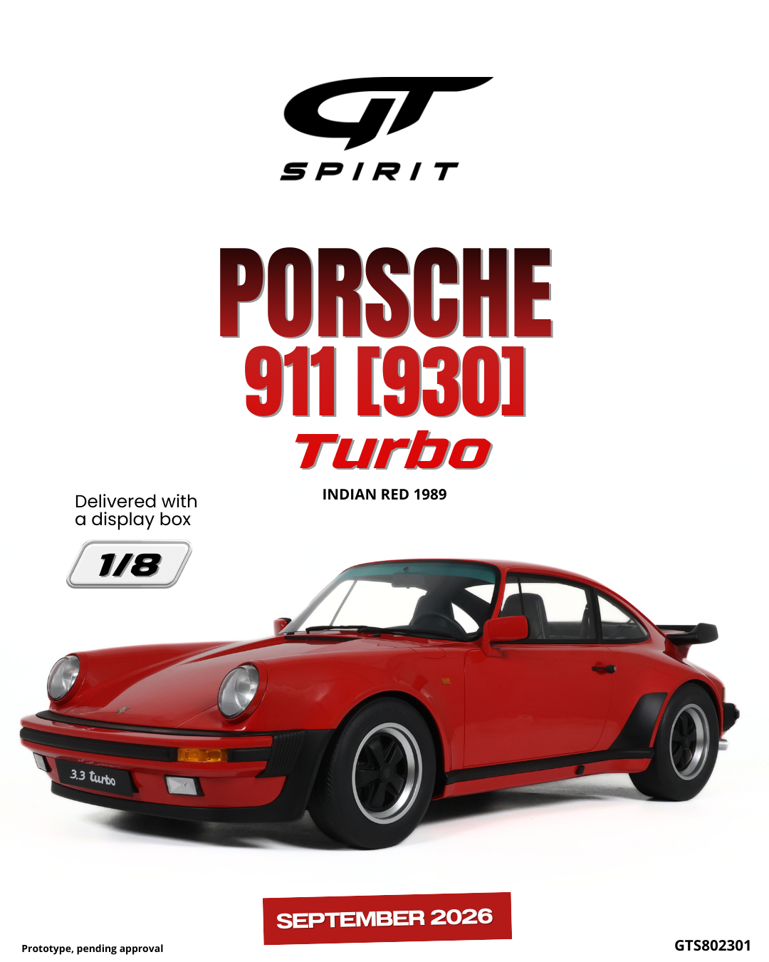 PORSCHE 911 [930] TURBO 3.3 INDIAN RED 1989