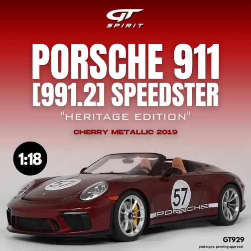 PORSCHE 911 [991.2] SPEEDSTER "HERITAGE EDITION" CHERRY METALLIC 2019